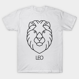 Leo Zodiac Sign - Black T-Shirt